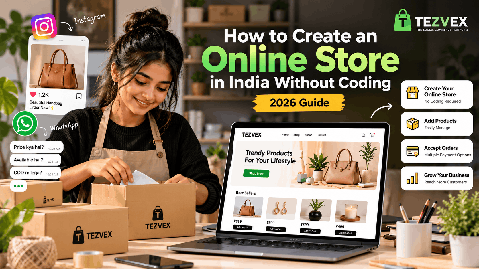 How to Create an Online Store in India Without Coding